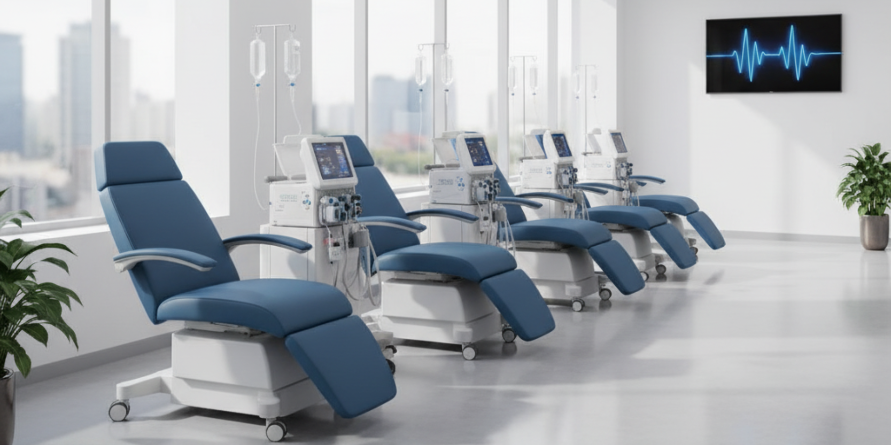 Bright and comfortable patient care area